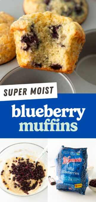 sour cream blueberry muffins pin