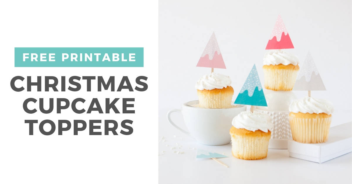 Christmas Cupcake Topper (Sprinkle Tree!) - Design Eat Repeat