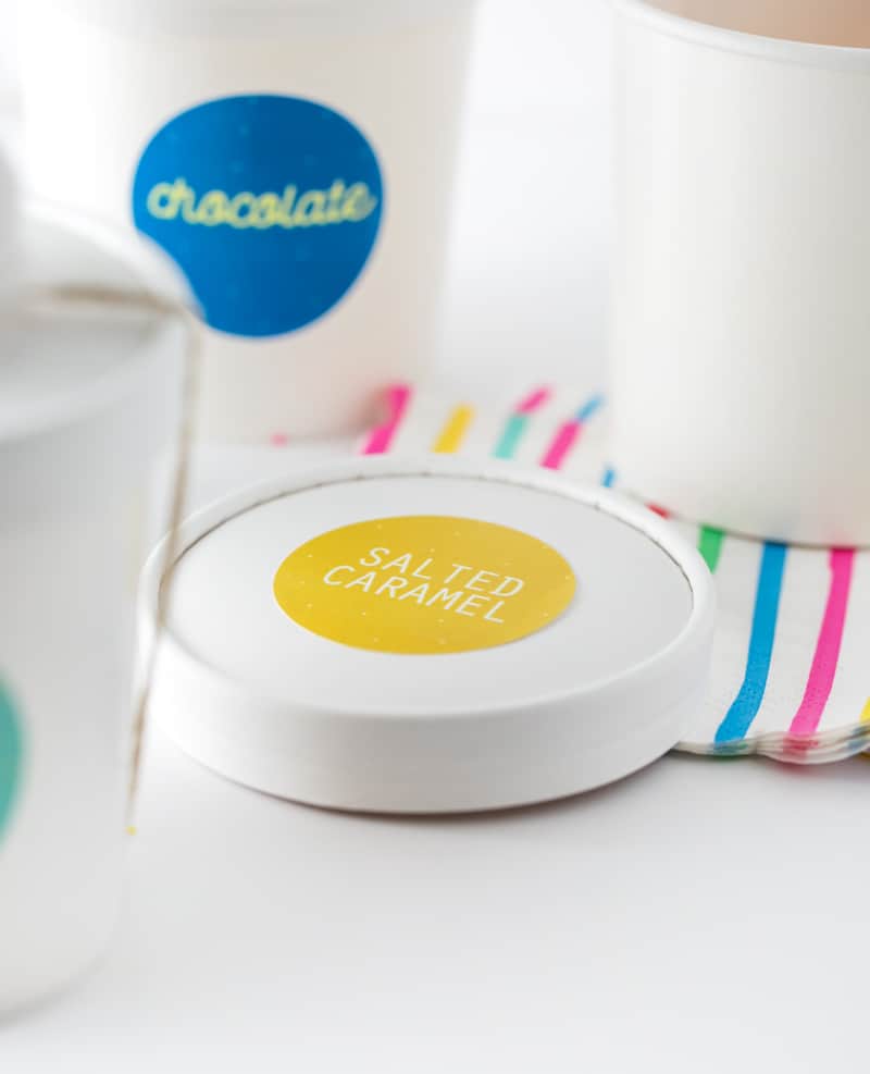 Ice cream tub labels