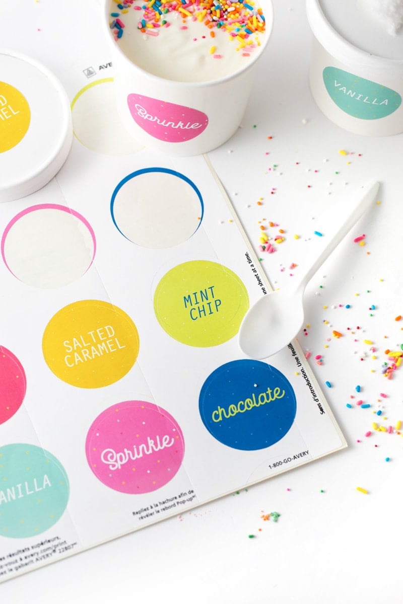 Free Printable Ice Cream Labels Design Eat Repeat