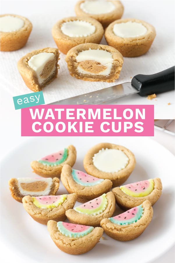 Easy Watermelon Cookie Cups