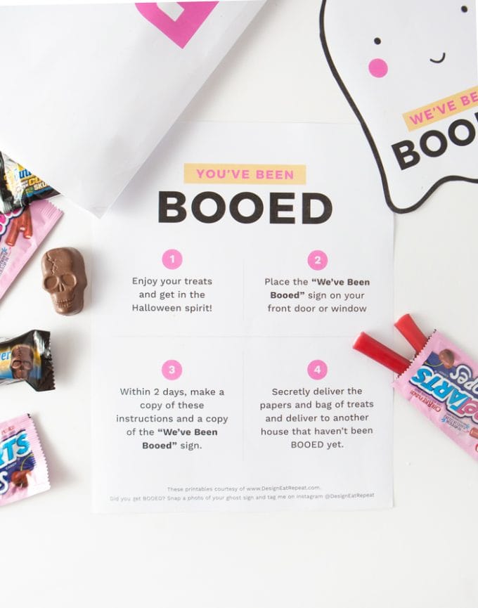 FREE "You've Been Booed" Instruction Printable Download