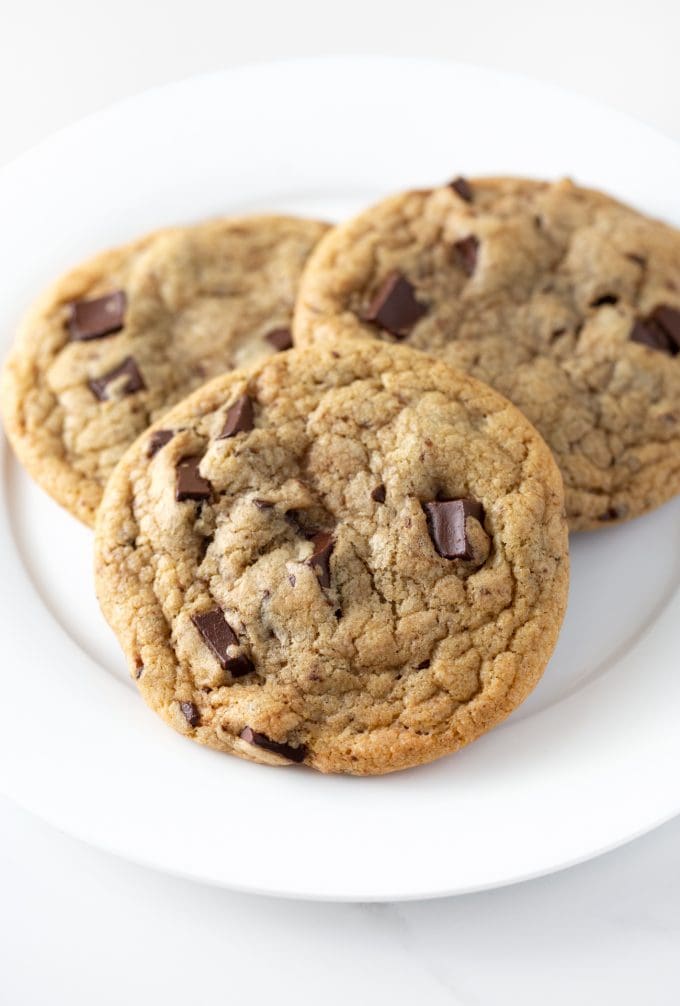 Copycat Panera Chocolate Chip Cookies on Plate