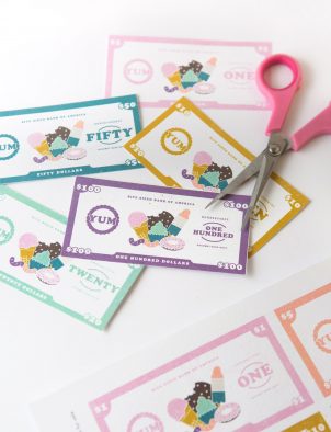 Free Printable Play Money for Kids - Design Eat Repeat