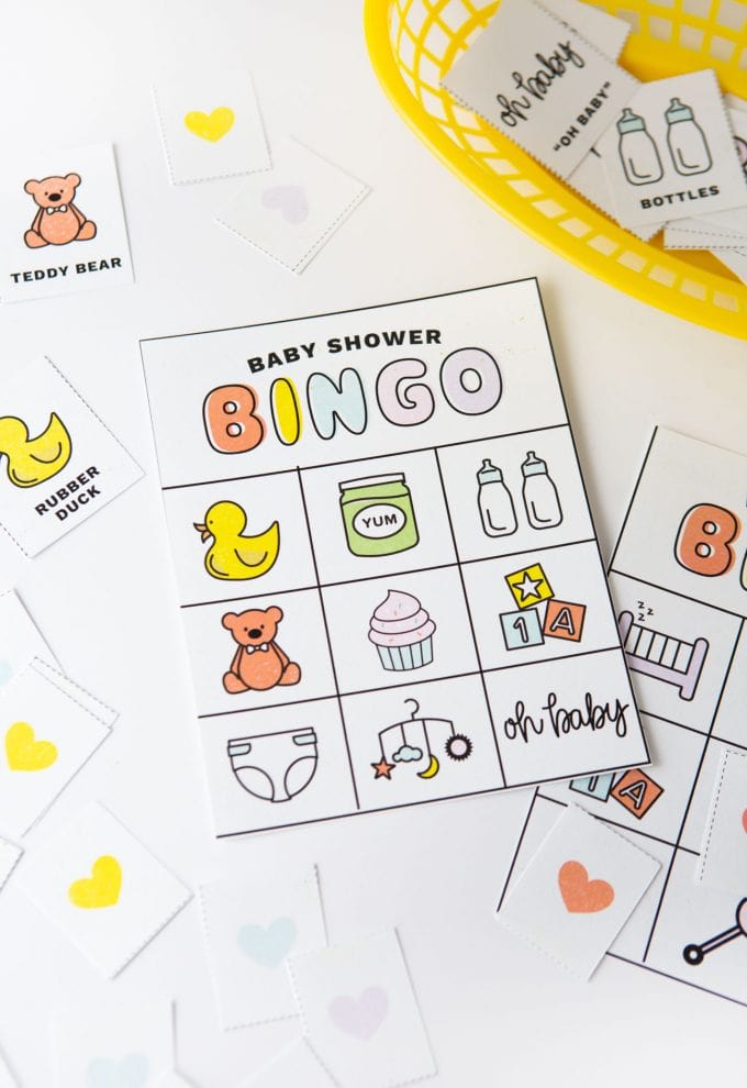 Free Printable Baby Shower Bingo - Design Eat Repeat