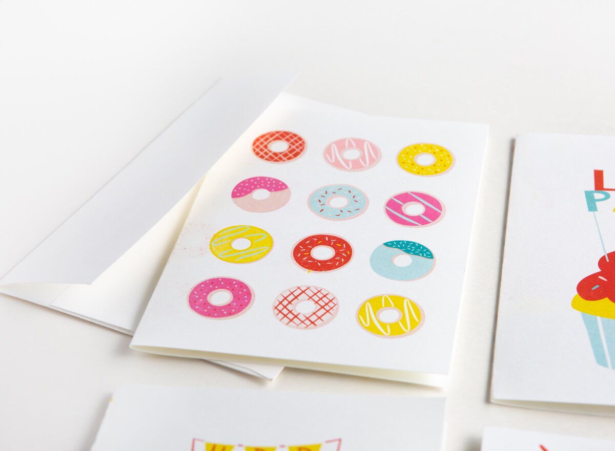 Donut Printable Birthday Card Design Eat Repeat