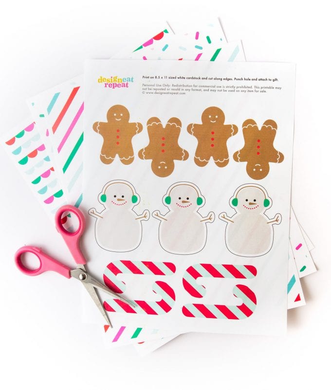 Snowman Repeating Name Personalized Gift Tags - On Sale Today!