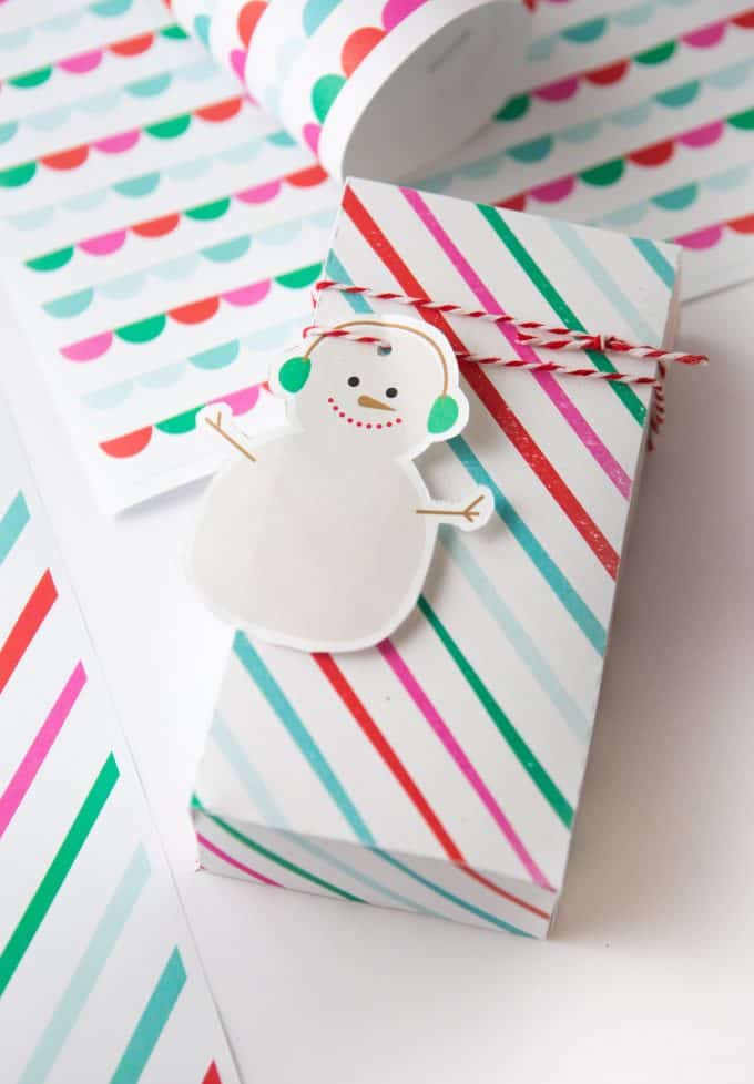 Blank Printable Simple Stripes Gift Tag Template - Free Printables