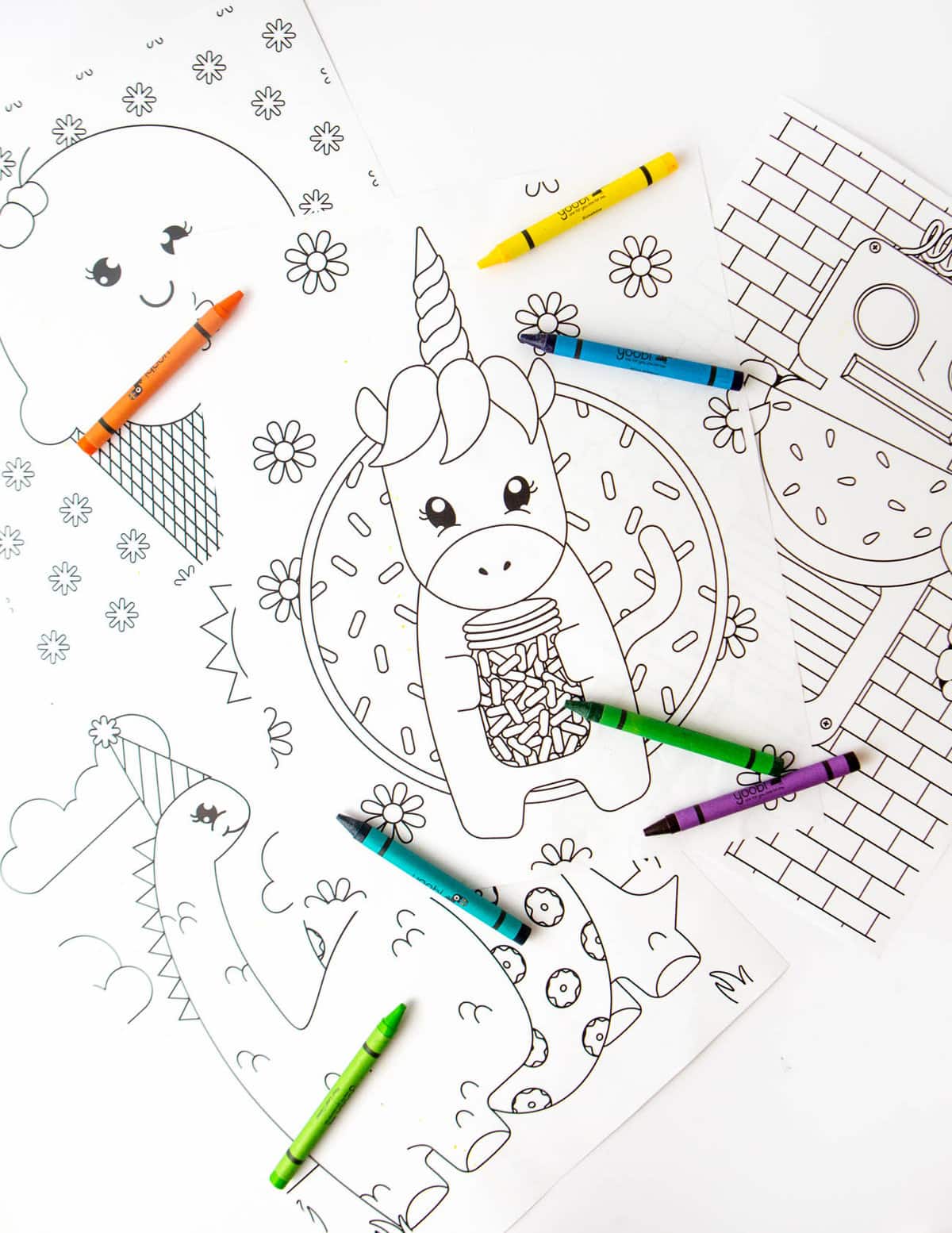 Coloring Sheet Unicorn Icereamone Page Preschool Free Pdf Printable Approachingtheelephant