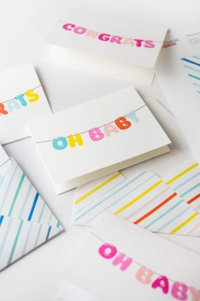 Printable Congratulations Baby Cards - Design Eat Repeat