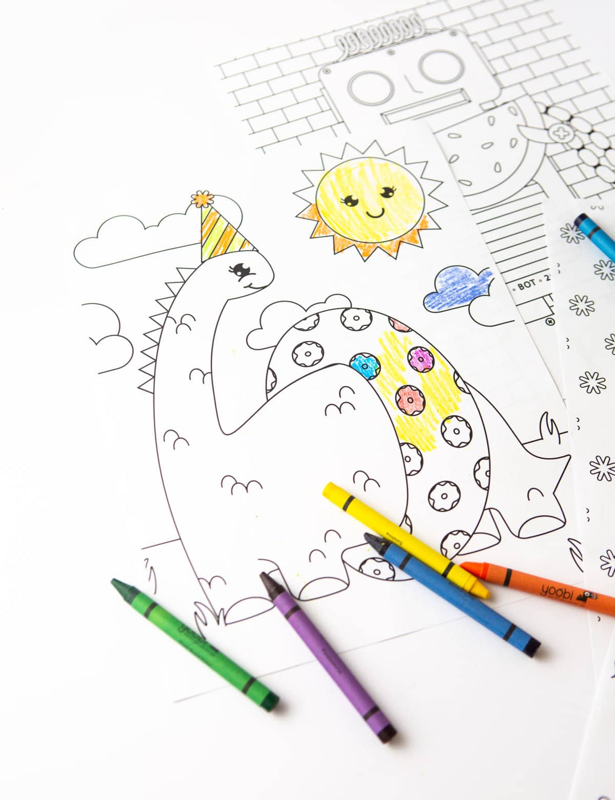 Printable Dinosaur Coloring Page Design Eat Repeat