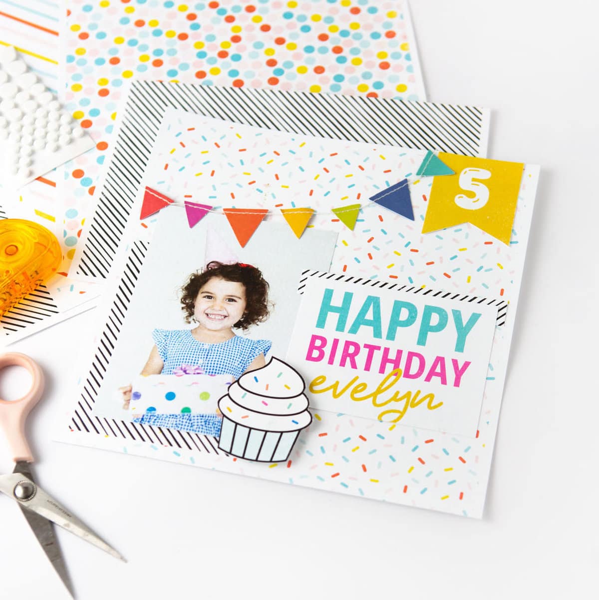Birthday Printable Scrapbook Paper - Design Eat Repeat