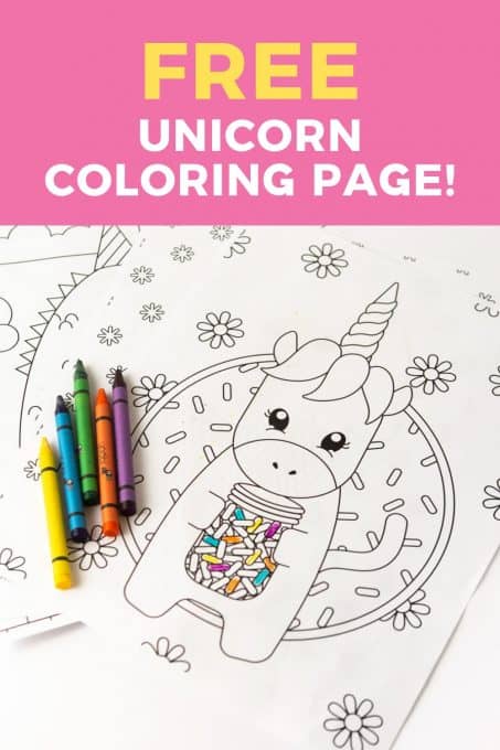 printable unicorn coloring page  design eat repeat