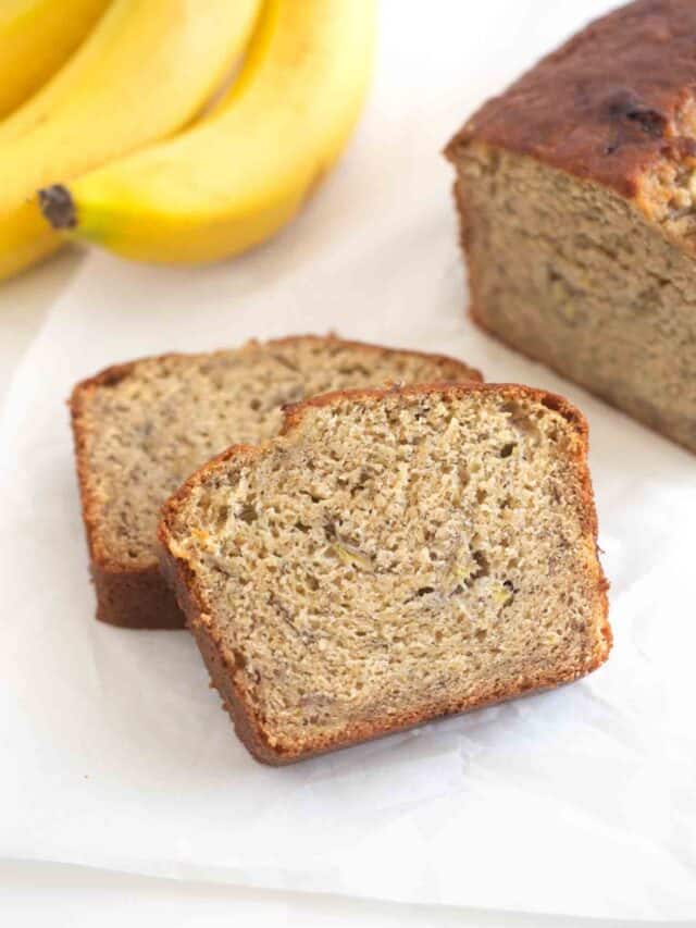 thick slices of moist banana bread