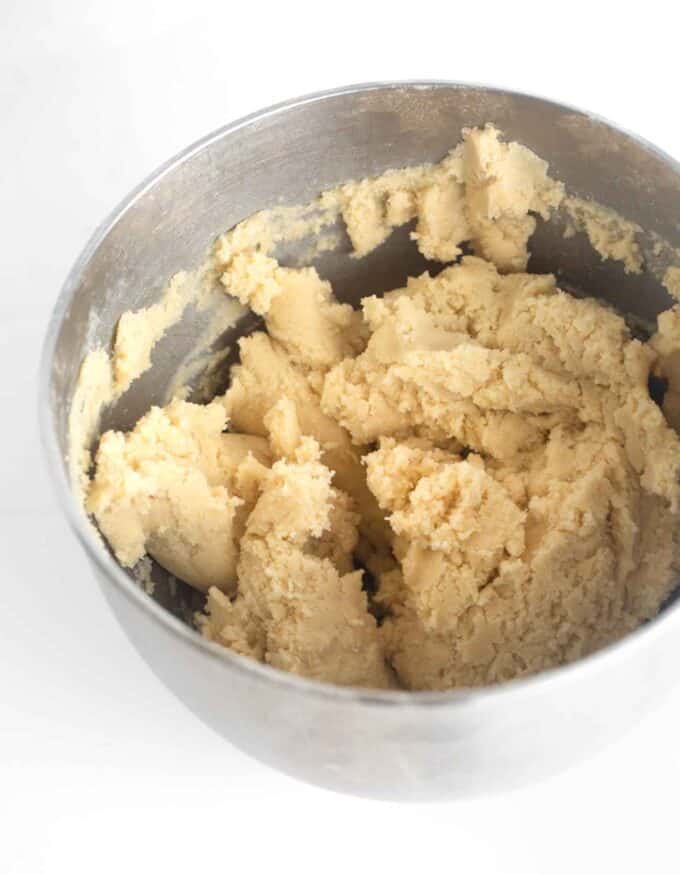 bowl of sugar cookie dough