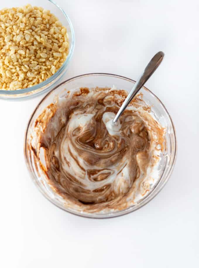 Bowl of homemade little debbie star crunch mixture