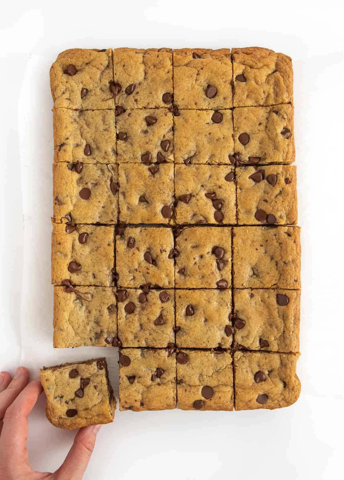Chocolate Chip Cookie Bars (Tiktok Viral) Design Eat Repeat