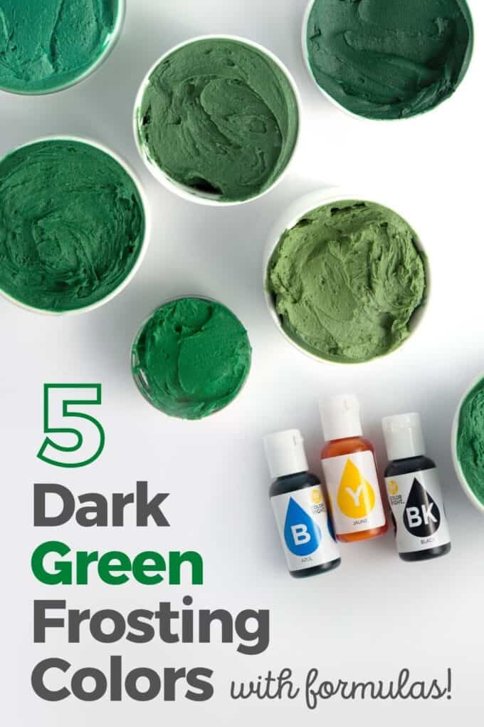 How To Make Dark Green Icing (5 Shades!) - Design Eat Repeat