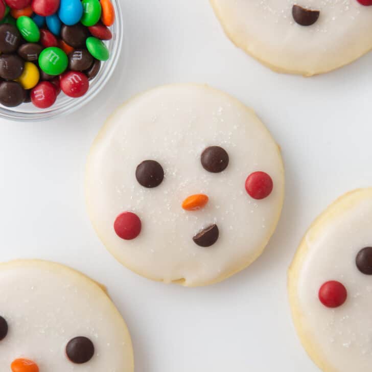 Easy Decorated Snowman Cookies