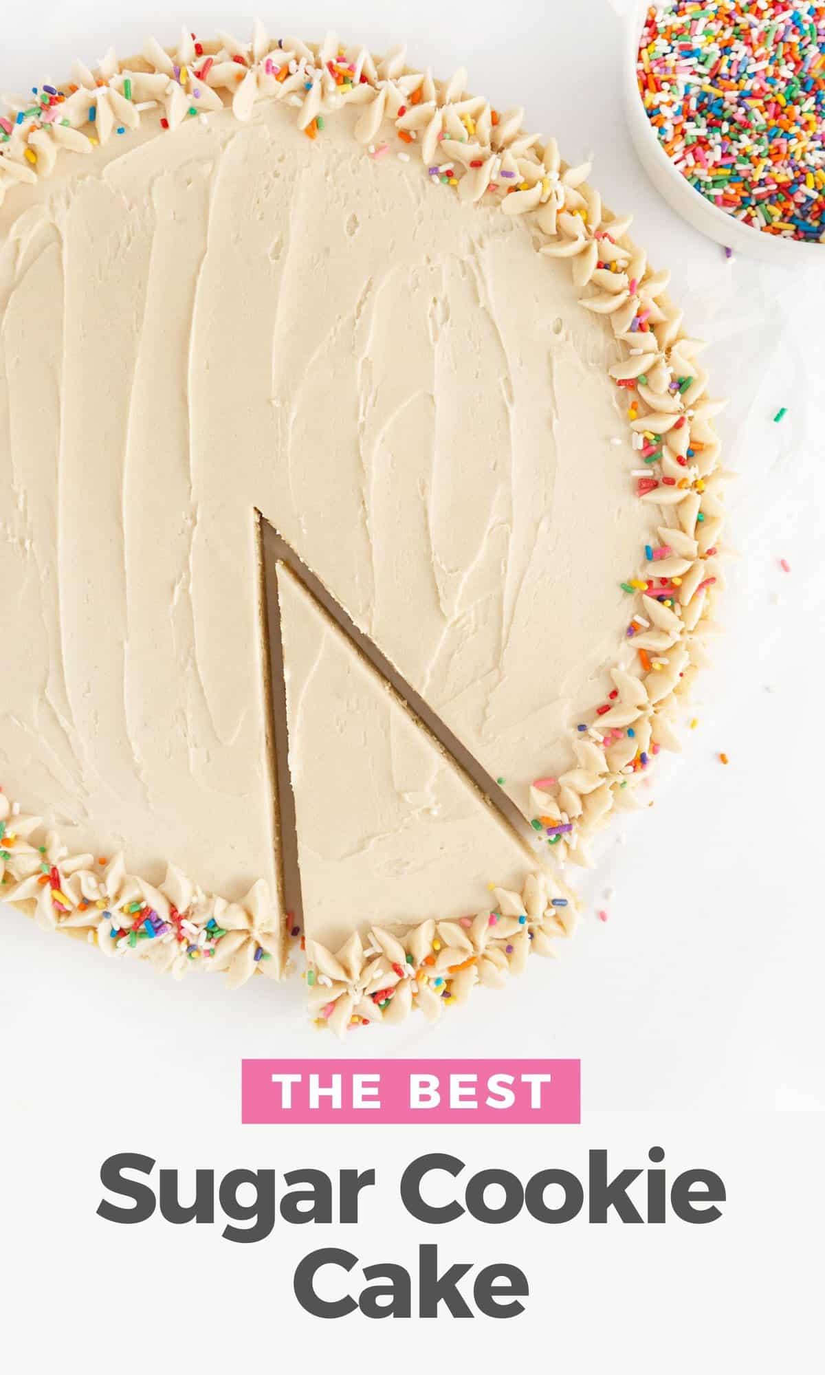 The BEST Frosted Sugar Cookie Cake Design Eat Repeat