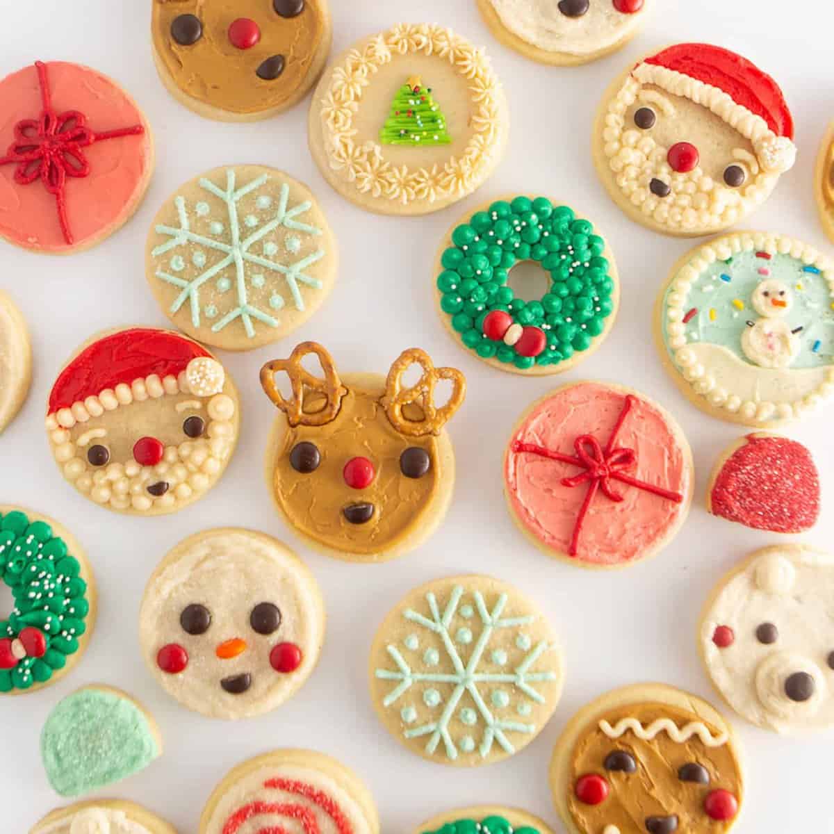 12 Easy Circle Christmas Cookies Design Eat Repeat