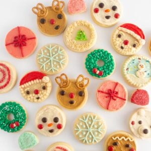 12 easy circle christmas cookie designs