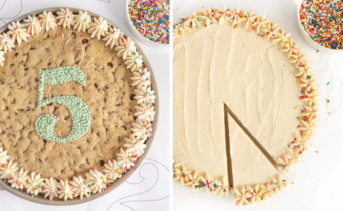 how to decorate chocolate chip cookie cake