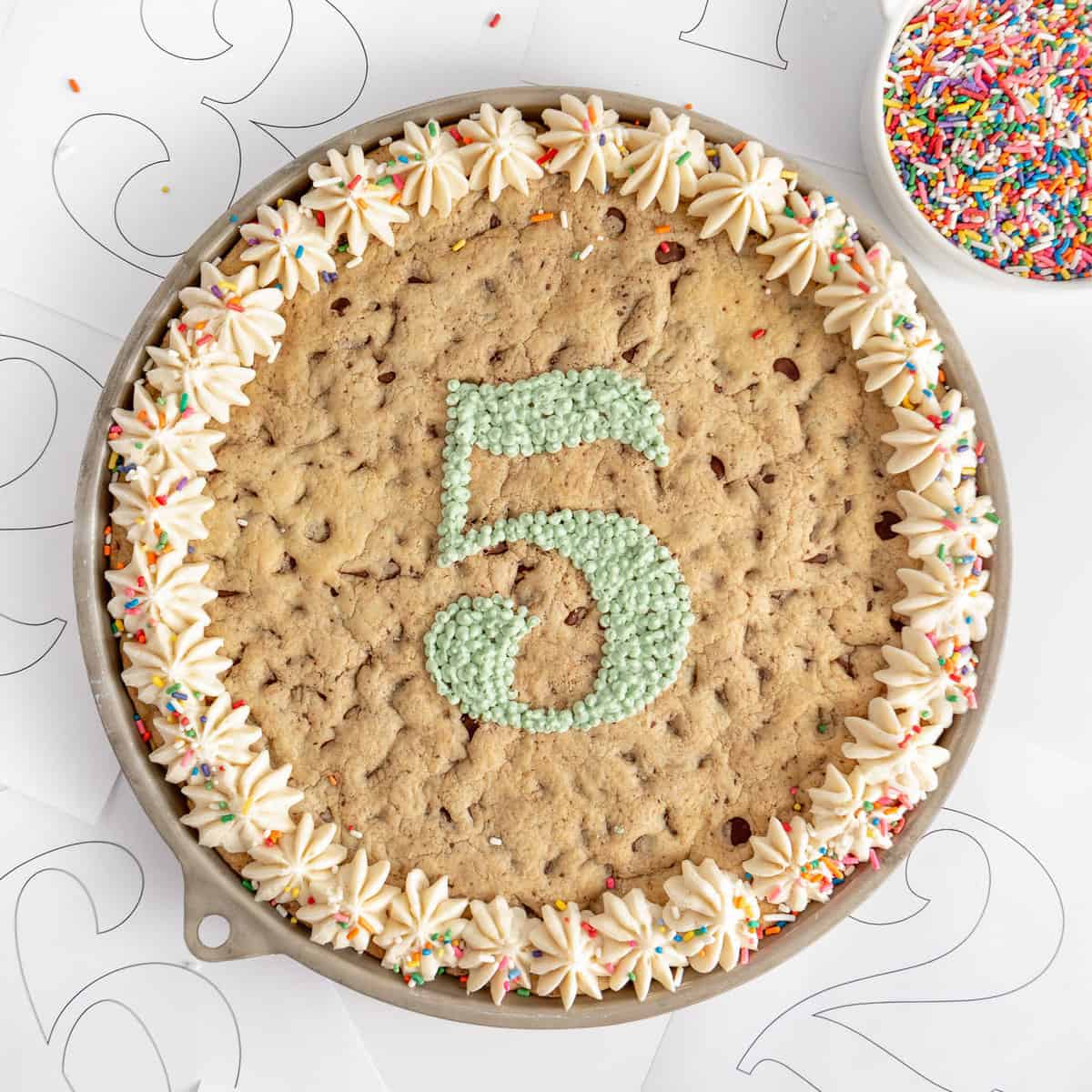 Chocolate Chip M&M Cookie Cake - Chef In You
