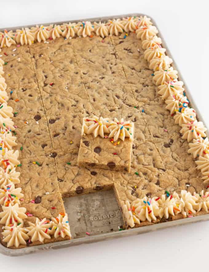 Sheet Pan Cookie Cake - Design Eat Repeat