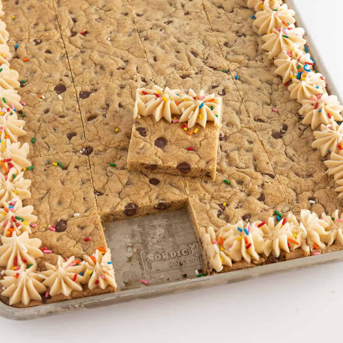 Sheet Pan Cookie Cake - Design Eat Repeat