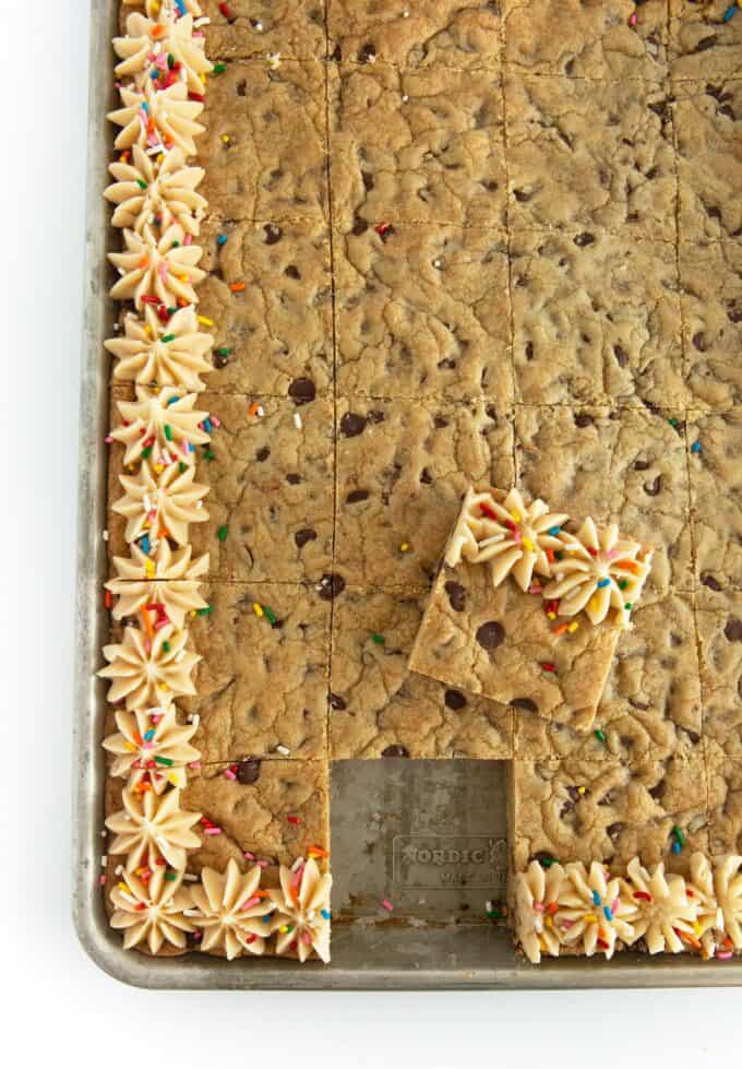 Sheet Pan Cookie Cake - Design Eat Repeat