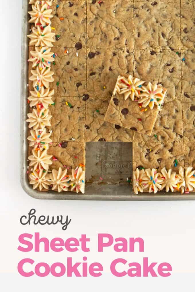 Sheet Pan Cookie Cake - Design Eat Repeat