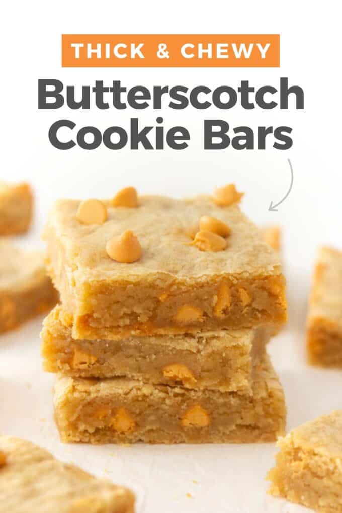 stack of butterscotch cookie bars