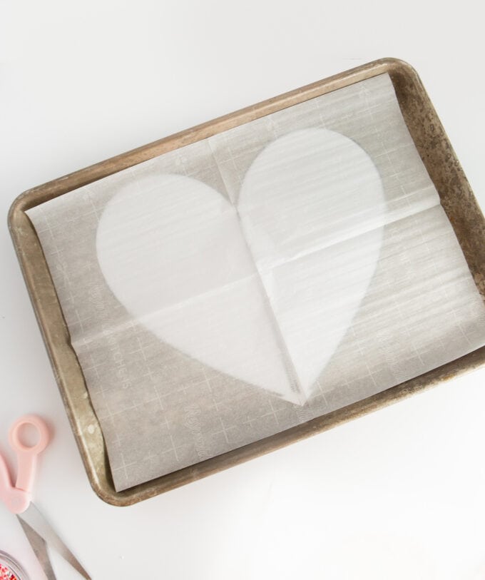 heart template for valentine cookie cake