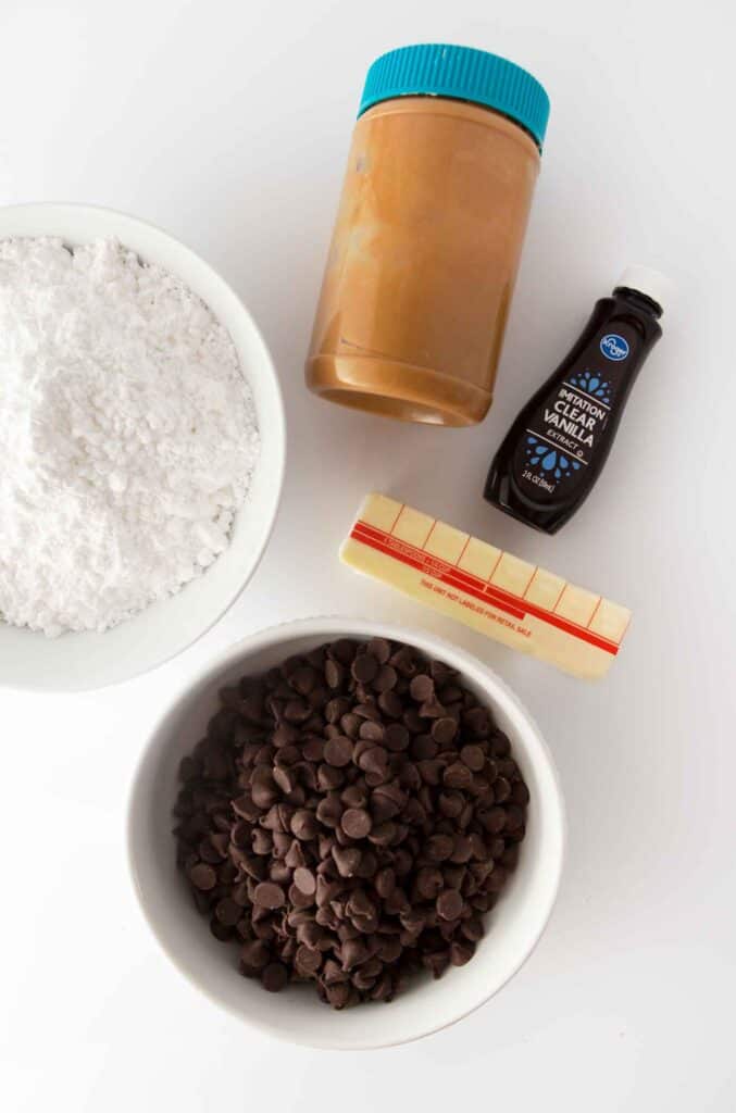 ingredients for homemade peanut butter eggs