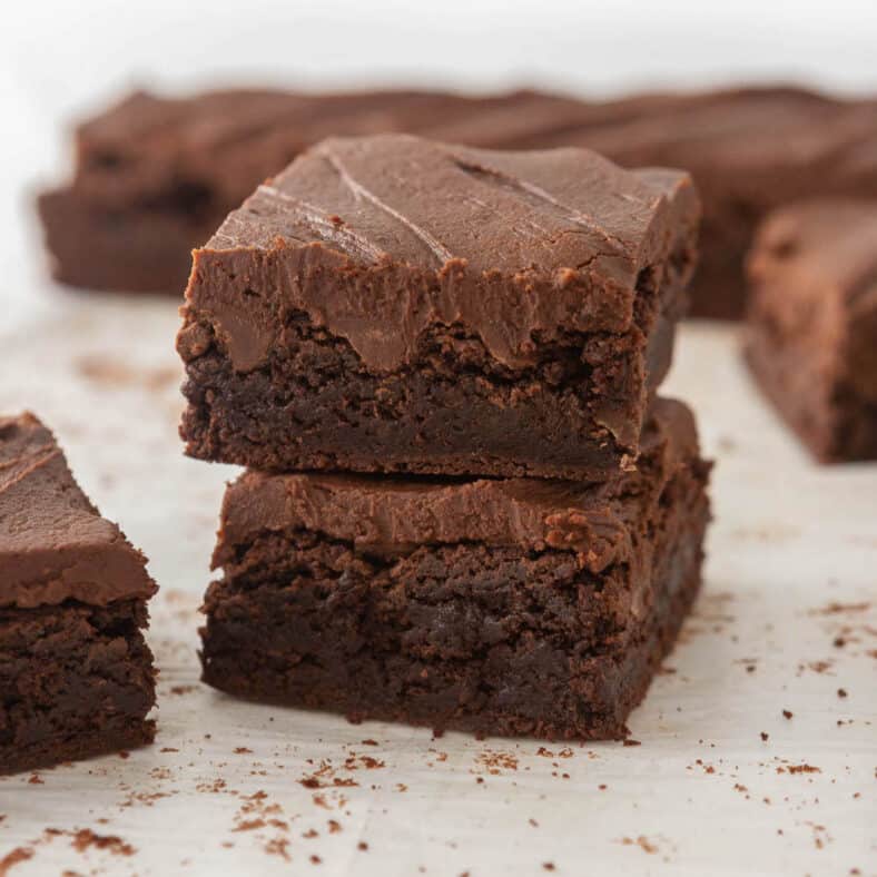 Best Chocolate Frosting for Brownies | Design Eat Repeat