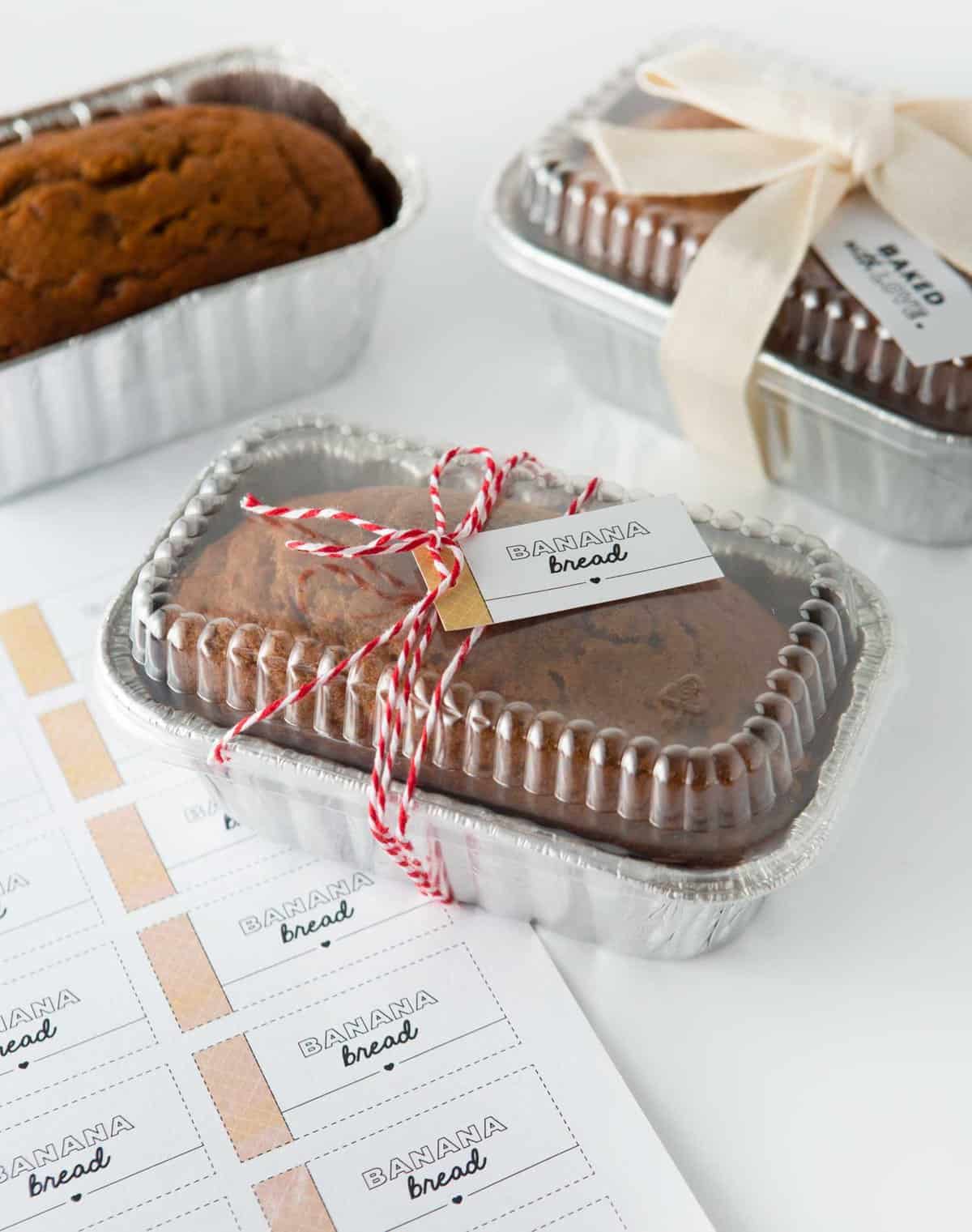 5 EASY Banana Bread Packaging Ideas (with free printables