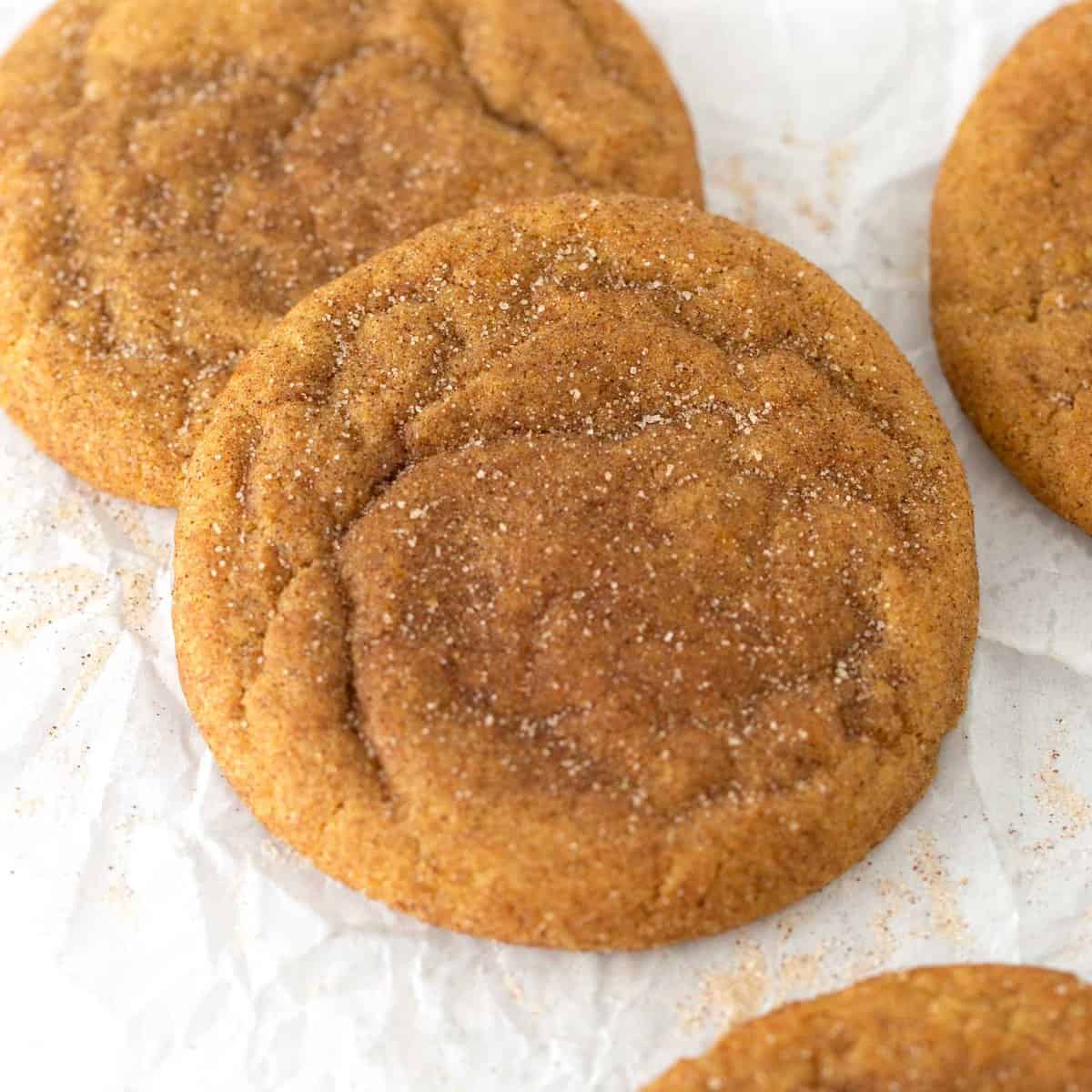 chewy pumpkin snickerdoodles