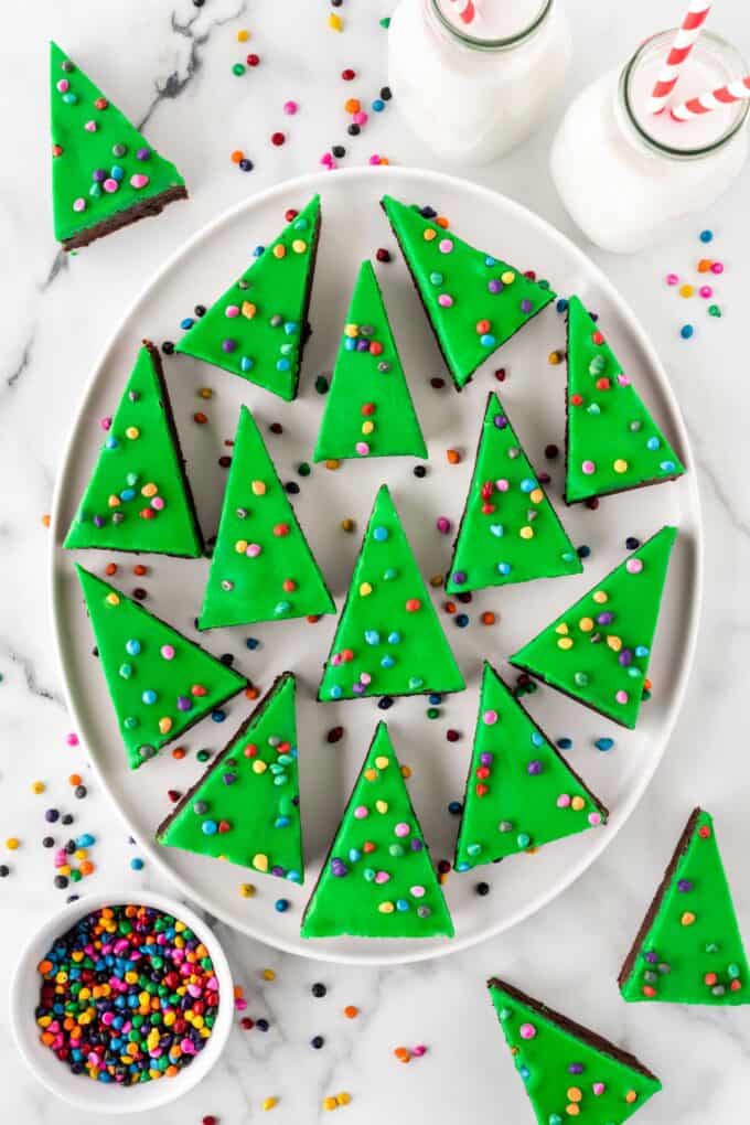 Christmas Tree Brownies - Leah With Love