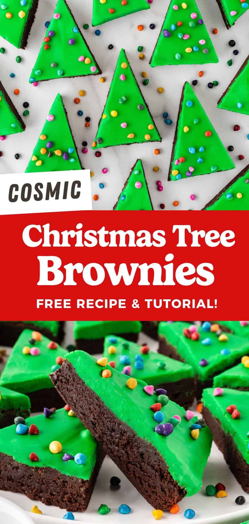 Cosmic Christmas Tree Brownies Design Eat Repeat