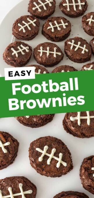 Mini Football Brownies - Design Eat Repeat