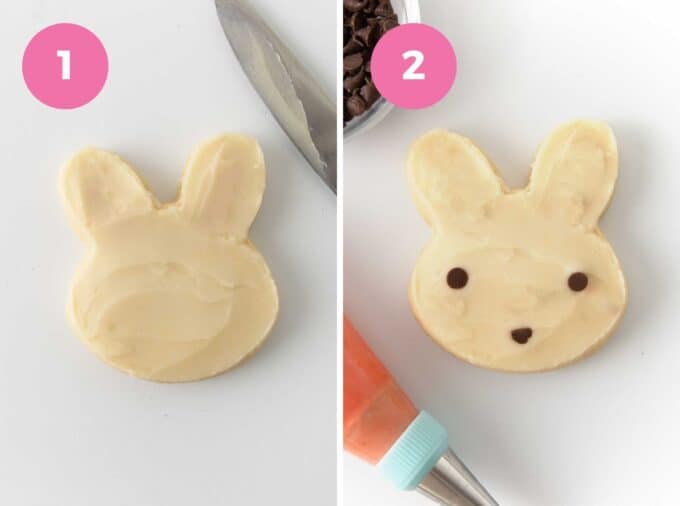 how to decorate easter bunny cookies