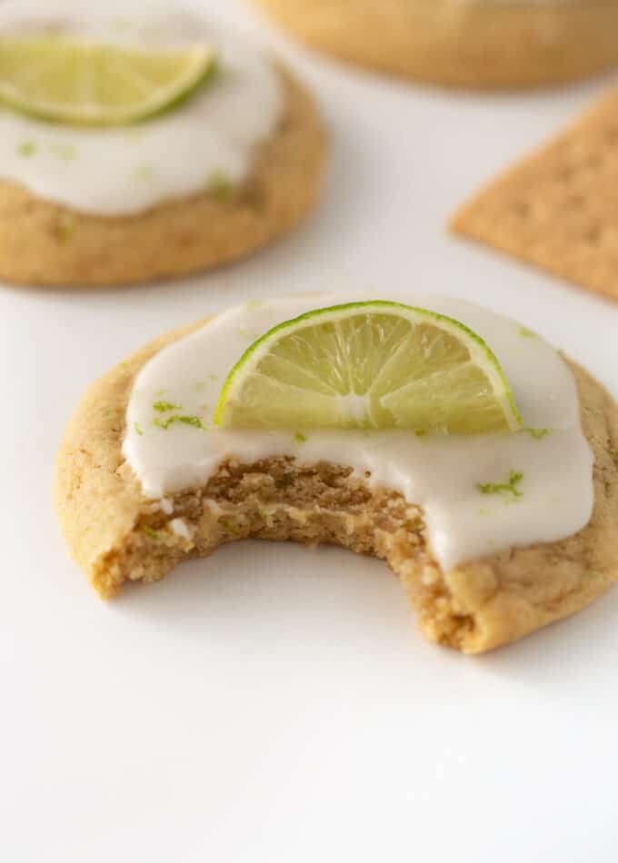 chewy key lime cookies with bite