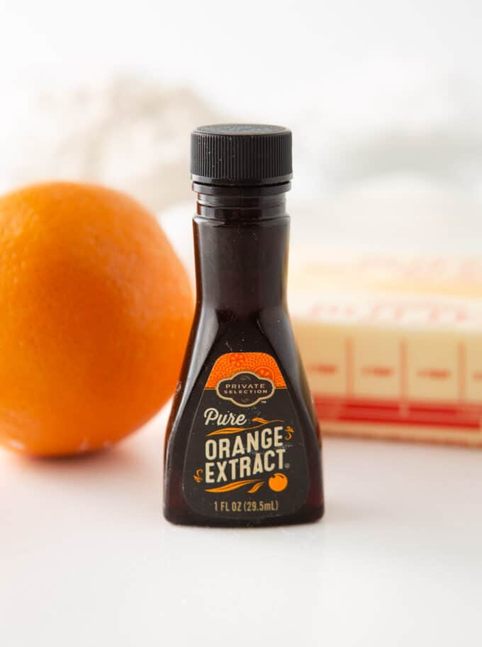 bottle of kroger orange extract