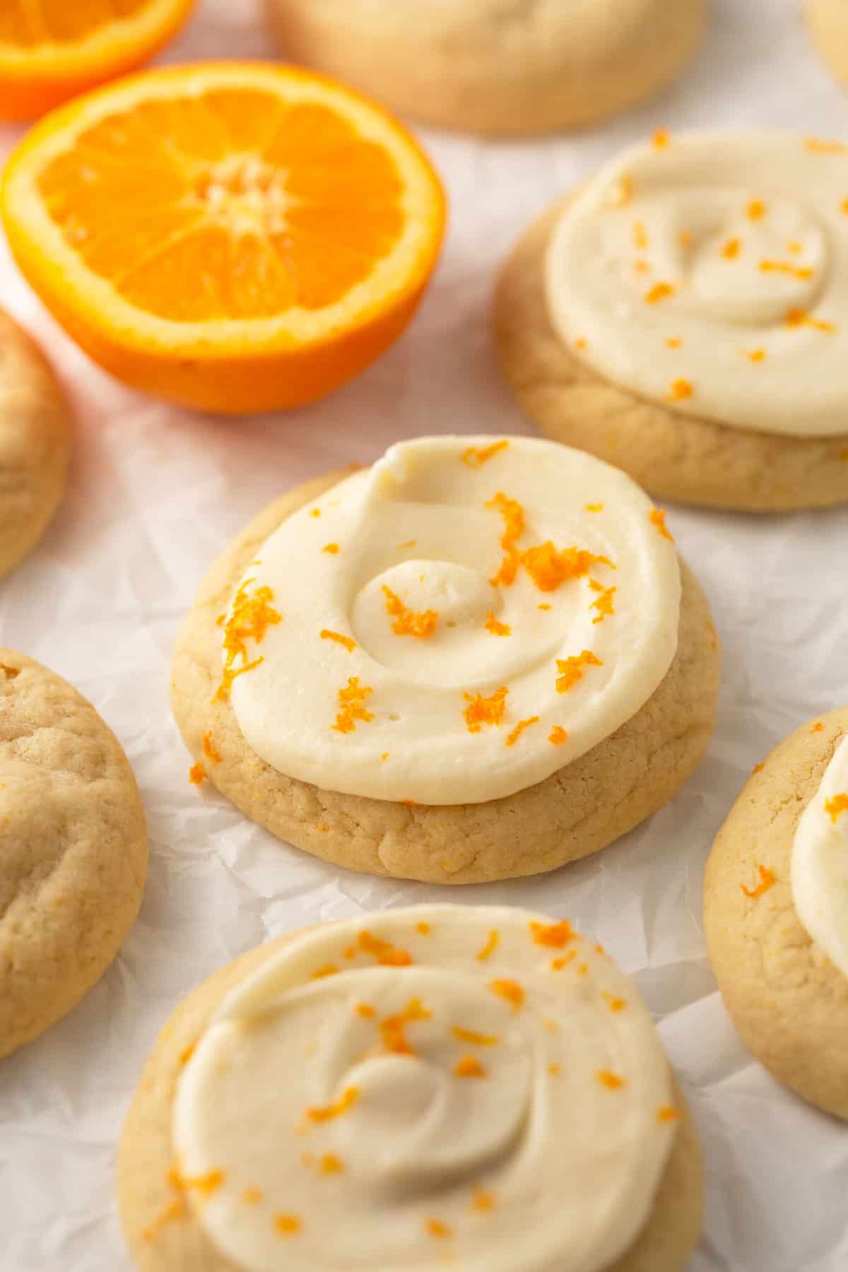 Frosted Orange Sugar Cookies Design Eat Repeat