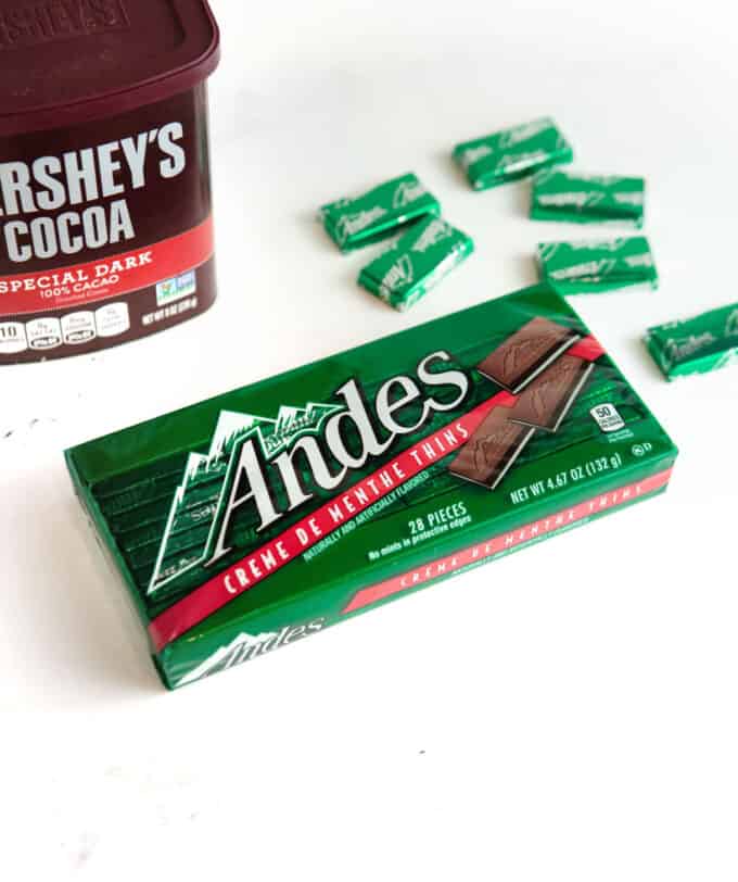 package of andes creme de menthe thins