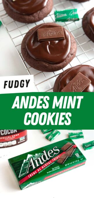 fudgy andes mint cookies pin