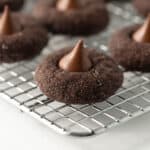 chocolate blossom cookie on wire rack
