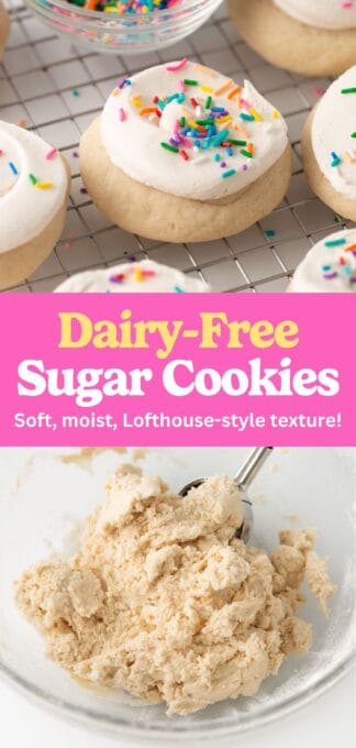 dairy free sugar cookies pin