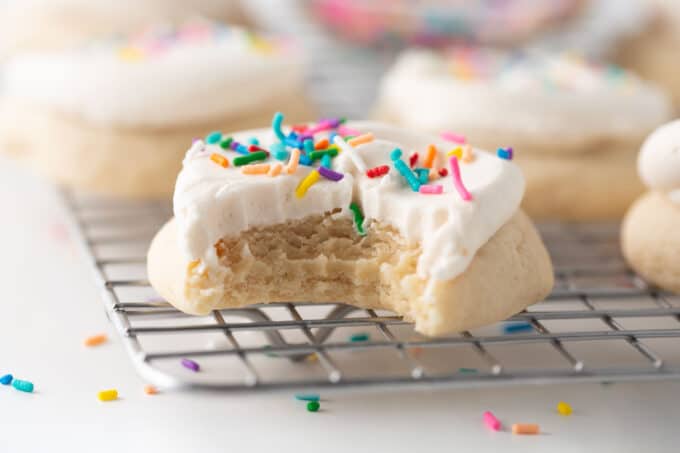 bite of dairy free sugar cookie